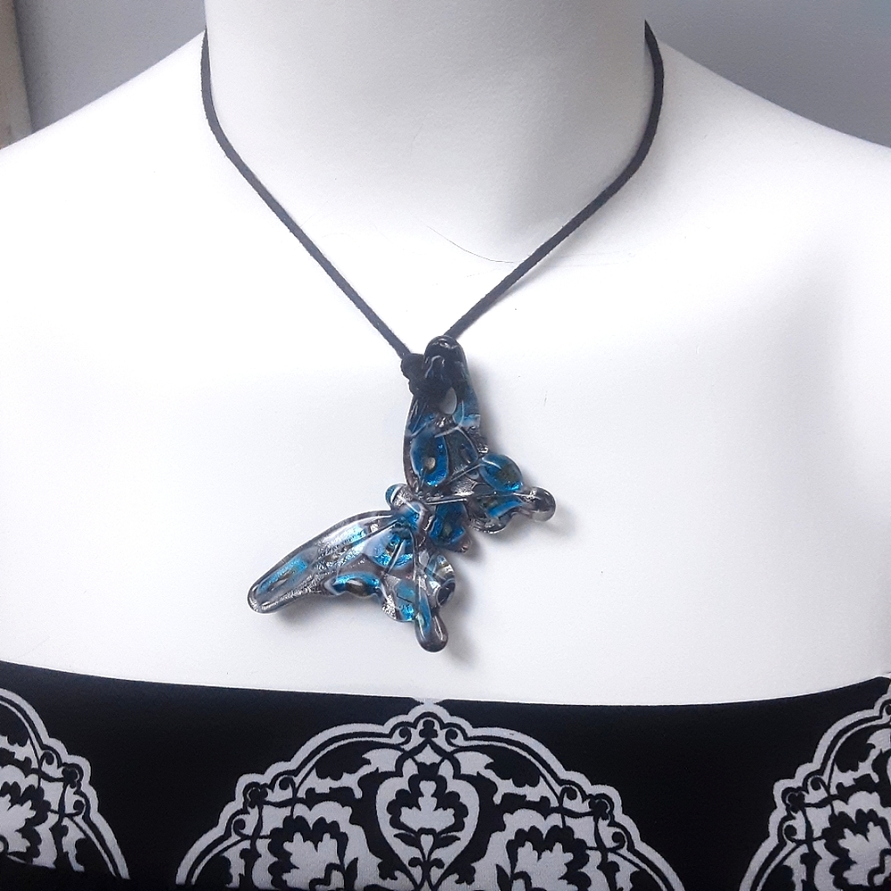 NWT Murano Glass Style Butterfly Necklace from Pier 1 Imports